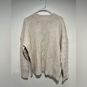 Cable Knit Cream Sweater